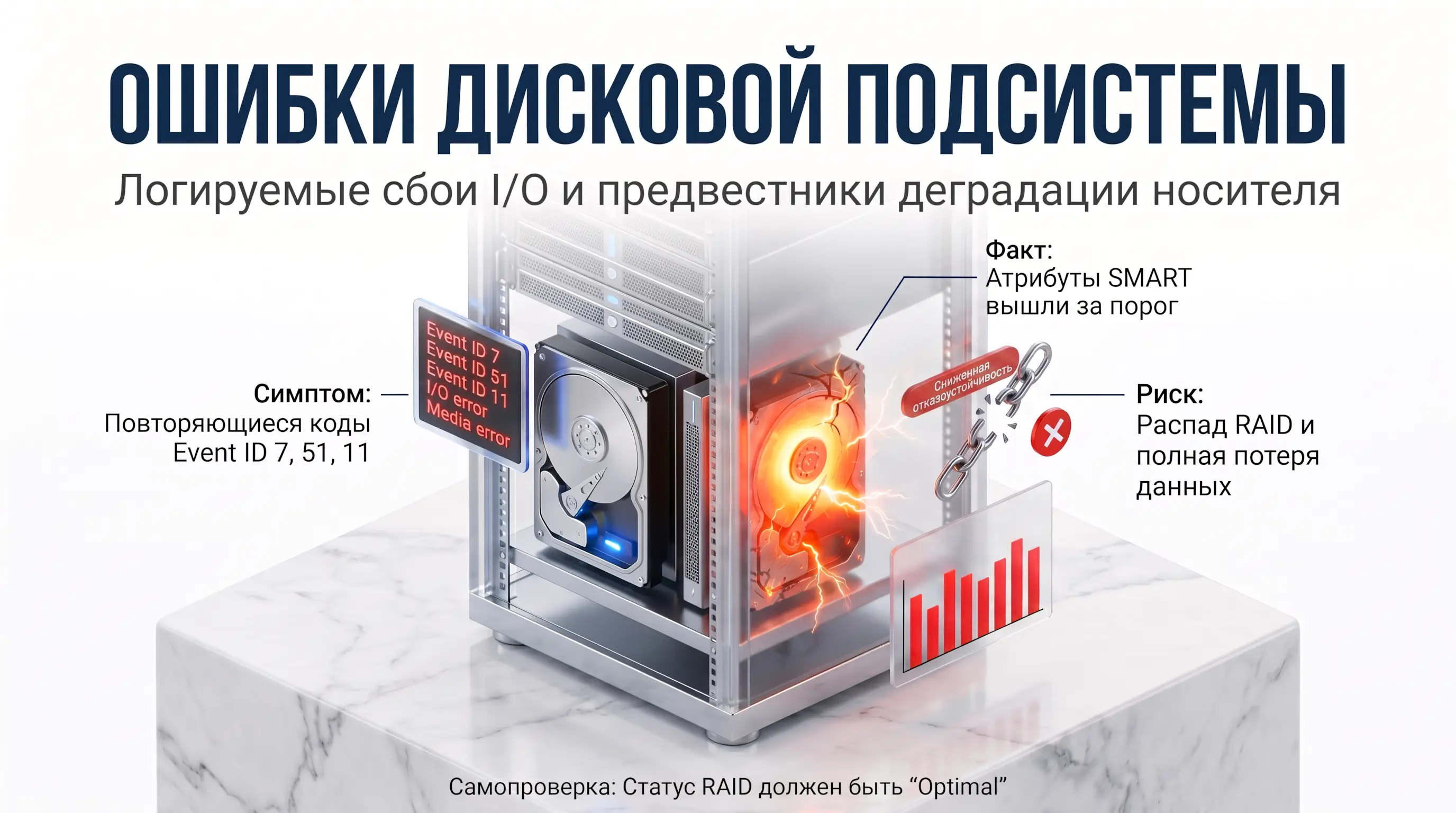 Визуальное представление в изометрии - ошибки дисковой подсистемы