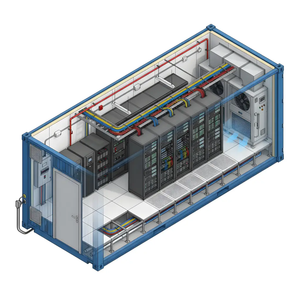 Схема ЦОД контейнерного типа