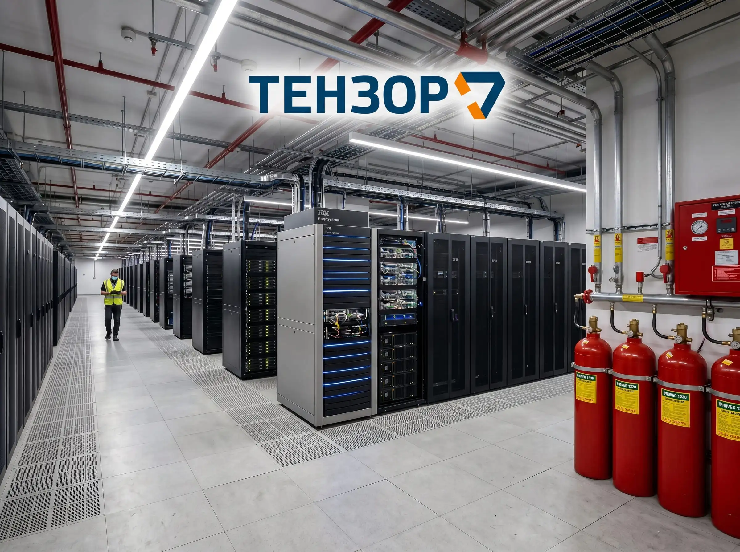 Помещение ЦОД IBM в компании Тензор