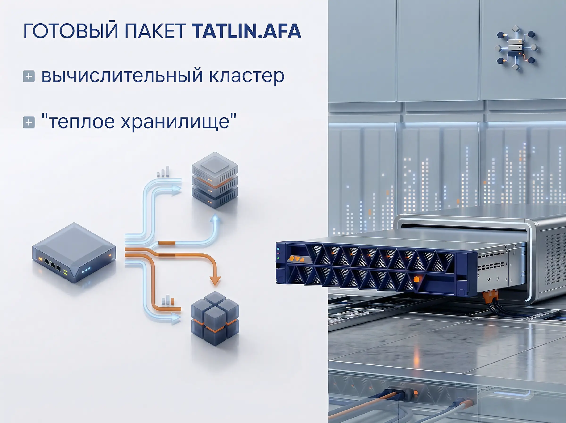 Готовый пакет «TATLIN.AFA + вычислительный кластер + теплое хранилище»