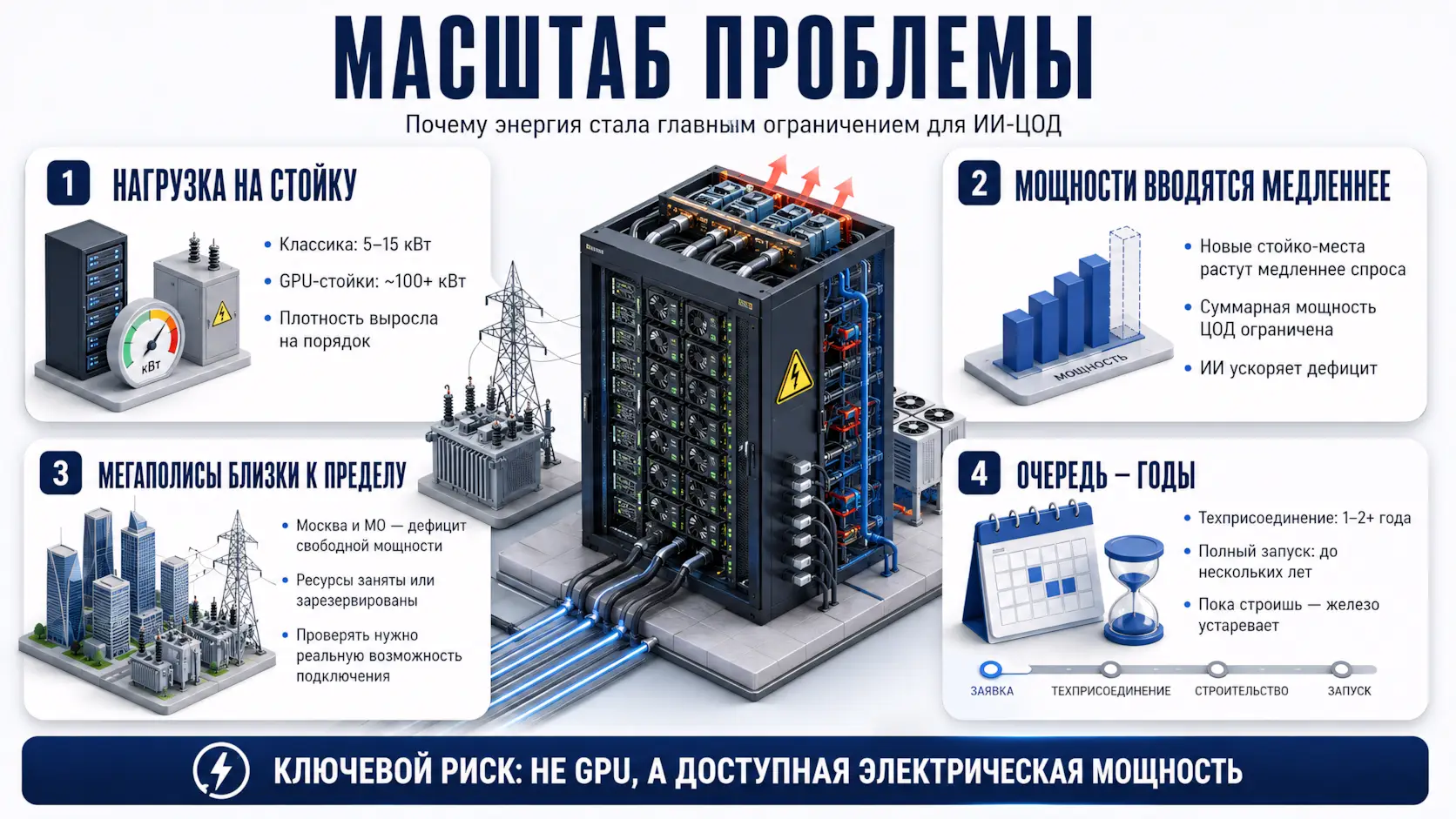 Масштаб проблемы строительства ЦОД