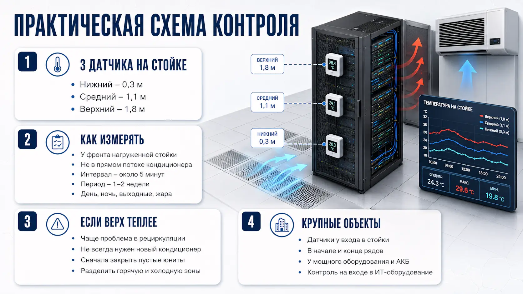 Практическая схема температуры серверной
