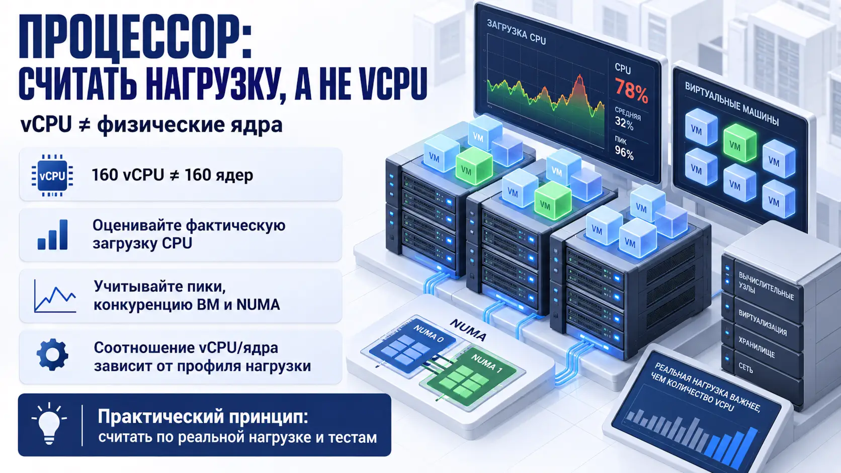 Инфографика процессор - считать нагрузку, а не VCPU