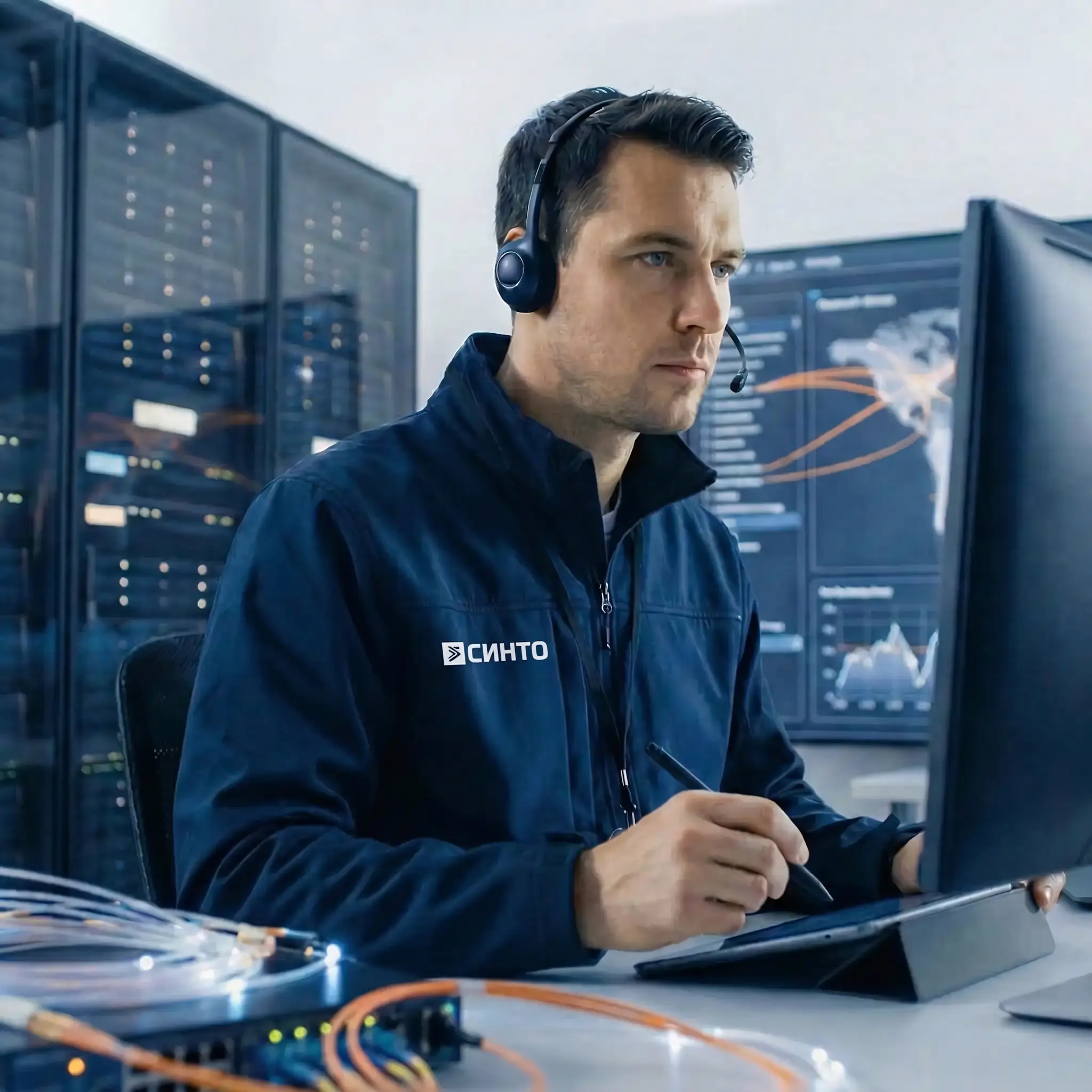 Сотрудник компании СИНТО выполняет удаленную поддержку баз данных