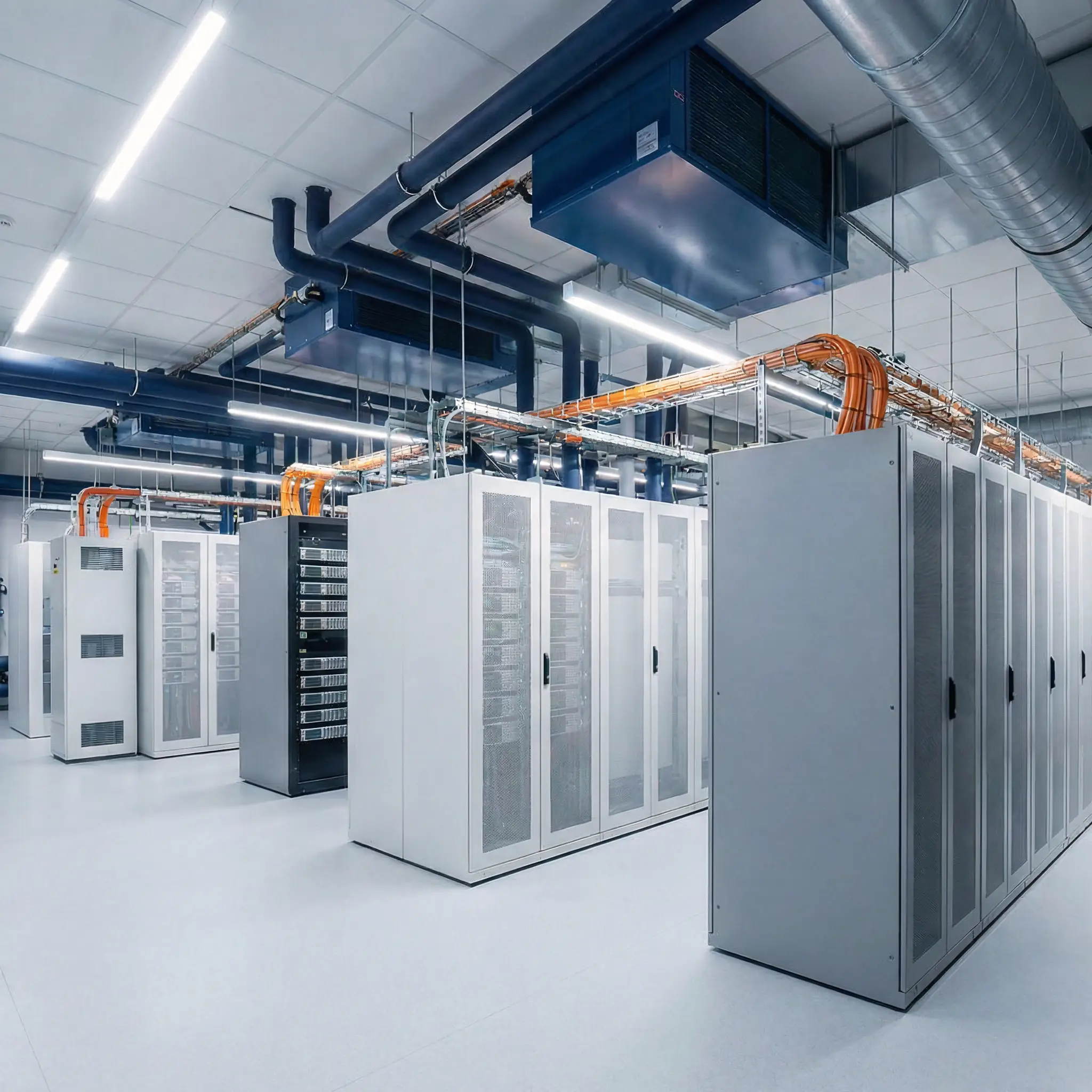 Помещение серверной с системой охлаждения