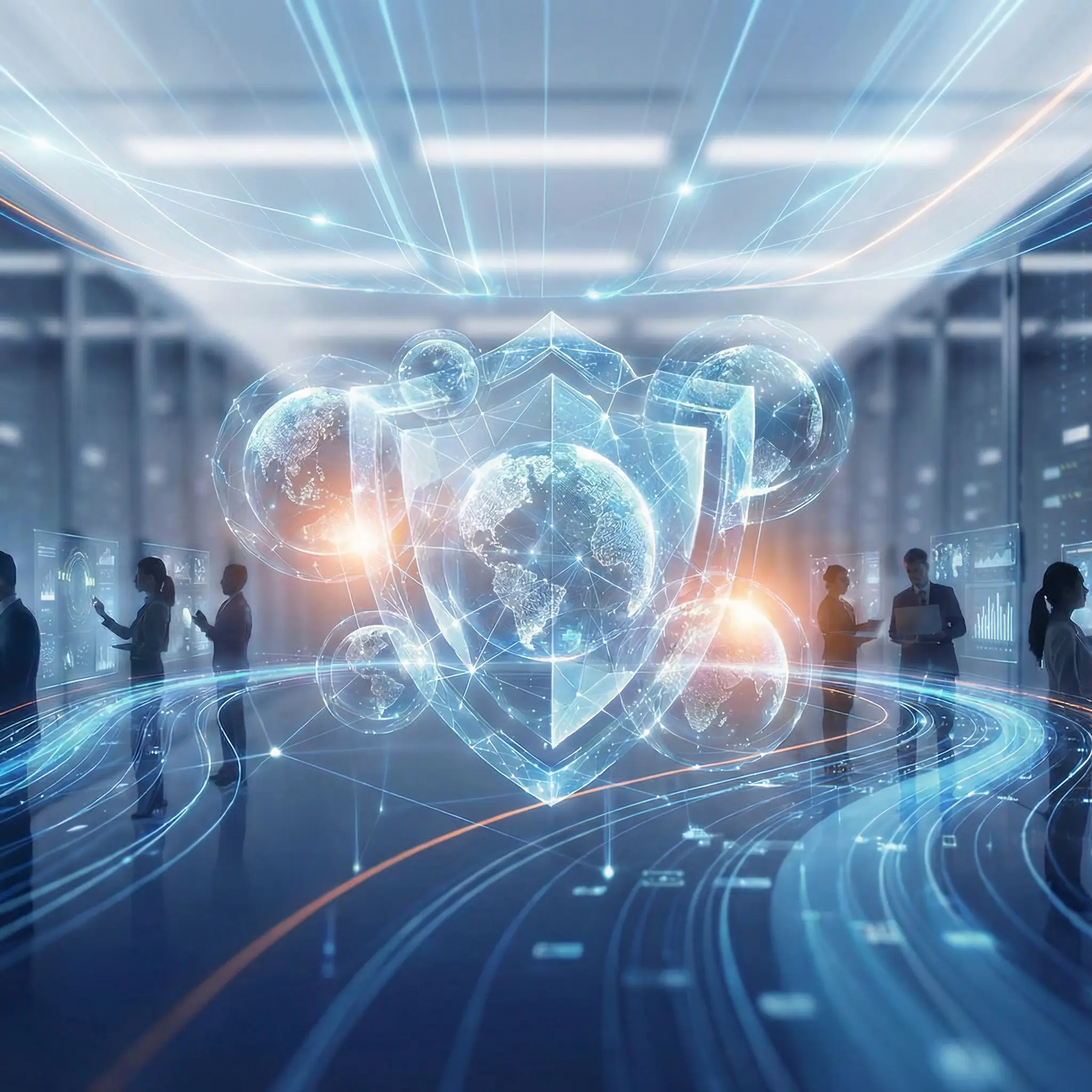 Внедрение DLP-систем Абстрактное изображение щита и карты внедрения DLP-систем