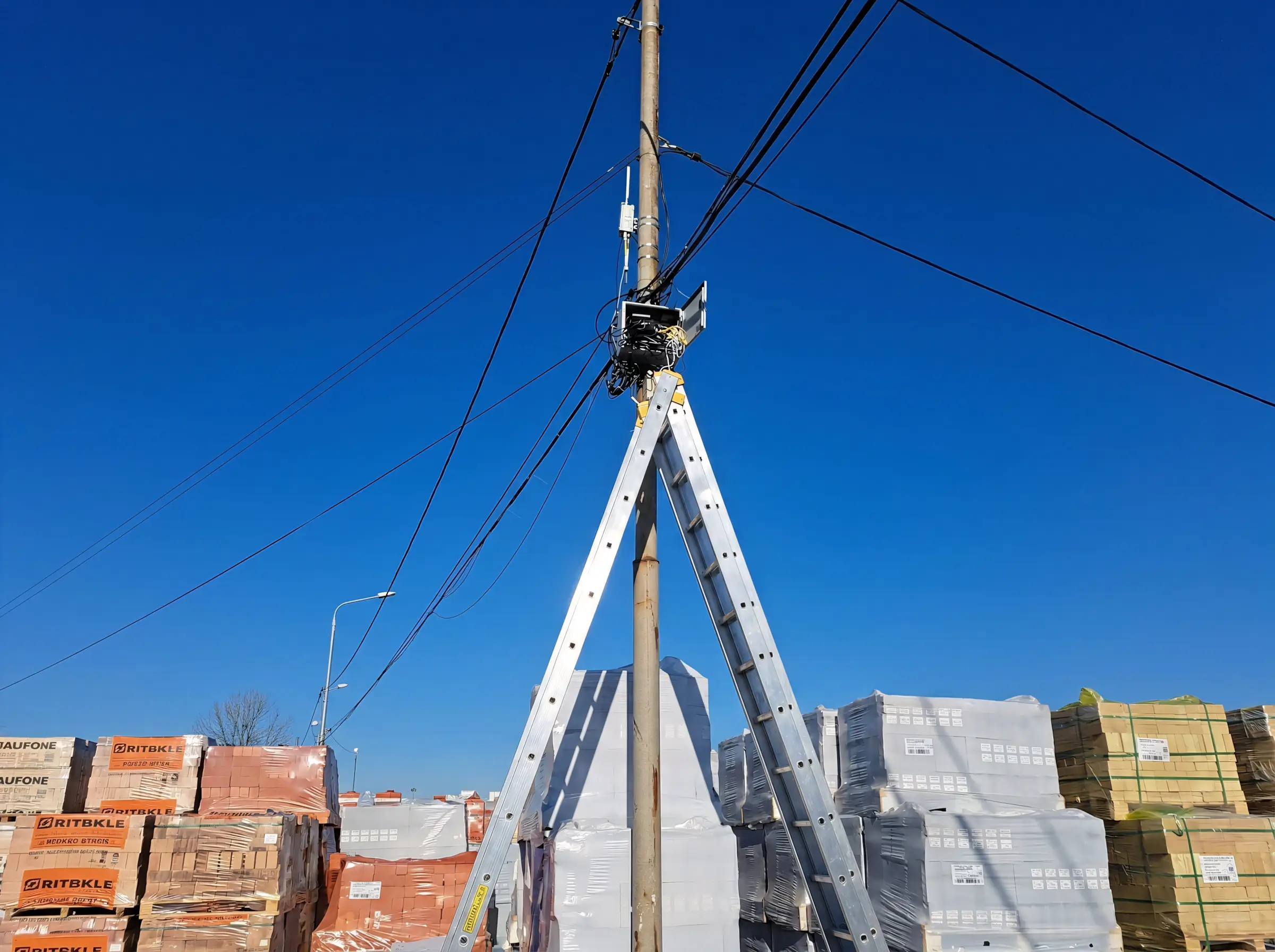 Фотография монтажа точки доступа